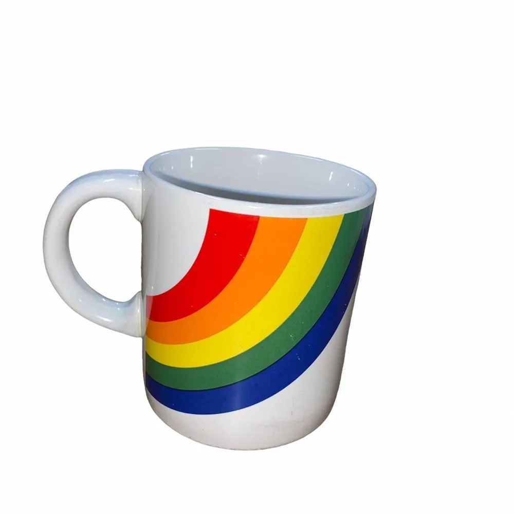Vintage ceramic rainbow mug